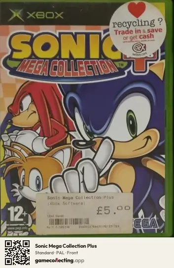 Sonic Mega Collection Plus Xbox, PAL box front