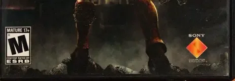 God of War II, the ESRB box on its front