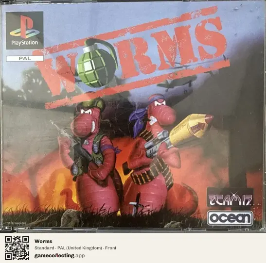 Worms PlayStation, United Kingdom box front