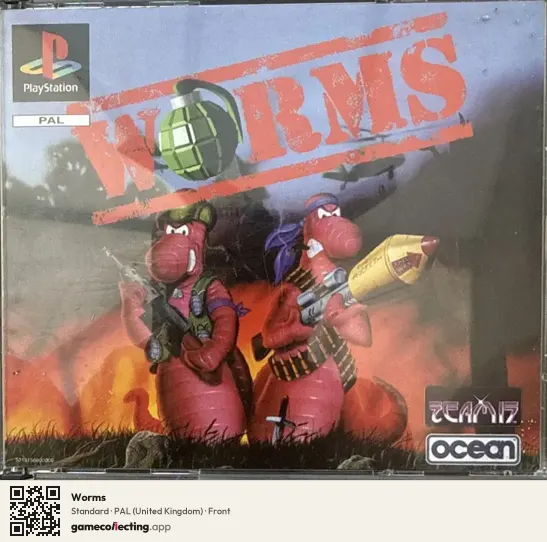 Worms PlayStation, United Kingdom box front
