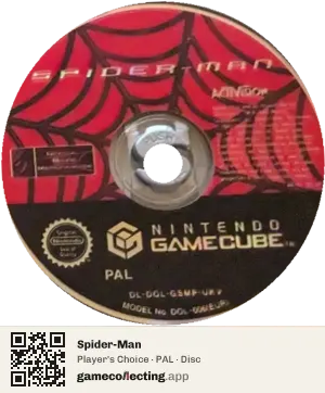 Spider-Man Nintendo GameCube, PAL disc
