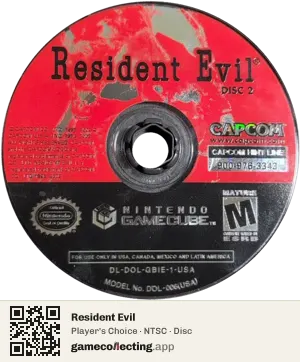 Resident Evil Nintendo GameCube, NTSC disc
