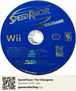 Speed Racer: The Videogame Nintendo Wii, NTSC disc