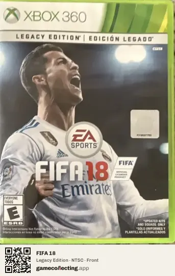 FIFA 18 Xbox 360, NTSC box front