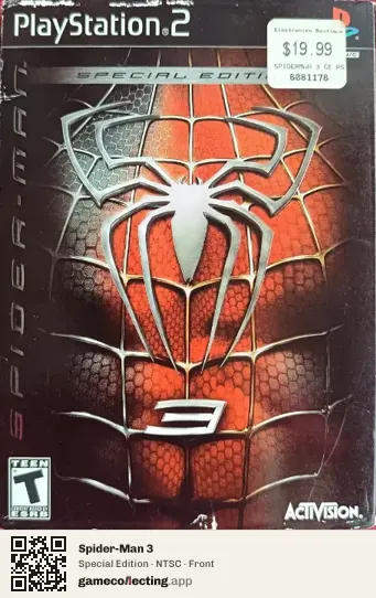 Spider-Man 3 PlayStation 2, NTSC box front