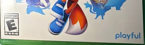 Super Lucky's Tale, the ESRB box on its front