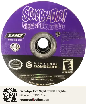 Scooby-Doo! Night of 100 Frights Nintendo GameCube, NTSC disc