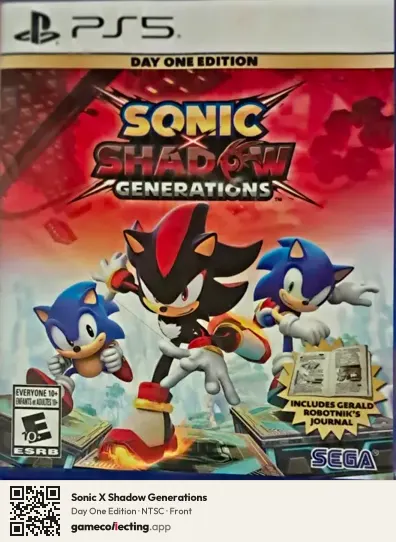 Sonic X Shadow Generations PlayStation 5, NTSC box front