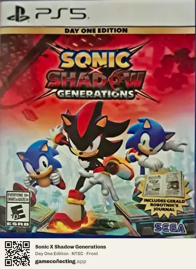 Sonic X Shadow Generations PlayStation 5, NTSC box front