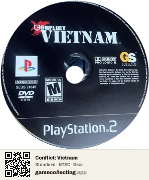 Conflict: Vietnam PlayStation 2, NTSC disc