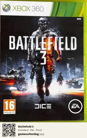Battlefield 3 Xbox 360, PAL box front