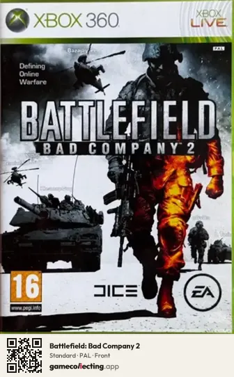 Battlefield: Bad Company 2 Xbox 360, PAL box front