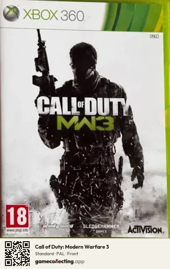 Call of Duty: Modern Warfare 3 Xbox 360, PAL box front