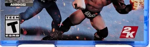 WWE 2K Battlegrounds, the ESRB box on its front