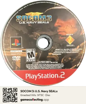 SOCOM 3: U.S. Navy SEALs PlayStation 2, NTSC disc
