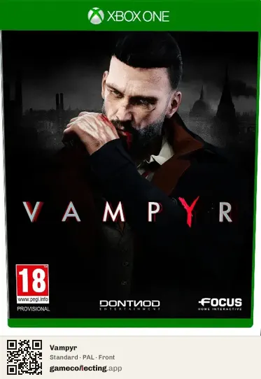 Vampyr Xbox One, PAL box front