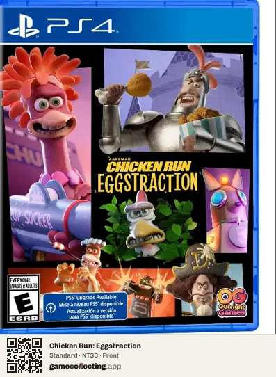 Chicken Run: Eggstraction PlayStation 4, NTSC box front