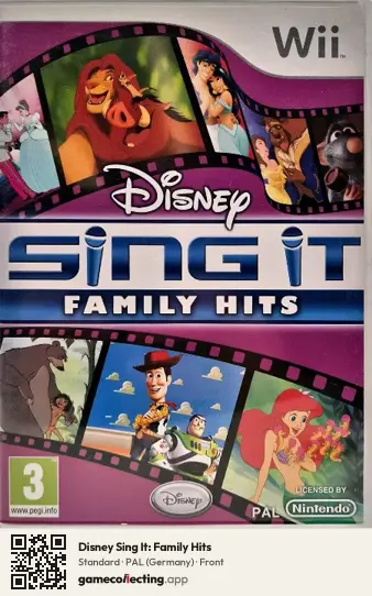 Disney Sing It: Family Hits Nintendo Wii, Germany box front