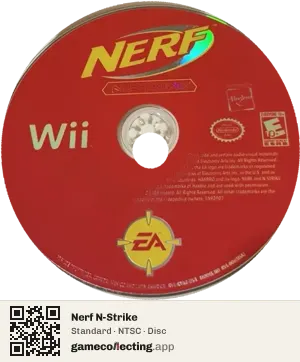Nerf N-Strike Nintendo Wii, NTSC disc