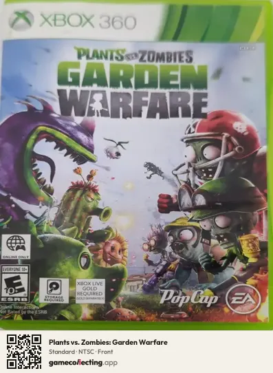 Plants vs. Zombies: Garden Warfare Xbox 360, NTSC box front