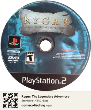 Rygar: The Legendary Adventure PlayStation 2, NTSC disc