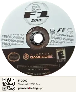 F1 2002 Nintendo GameCube, NTSC disc