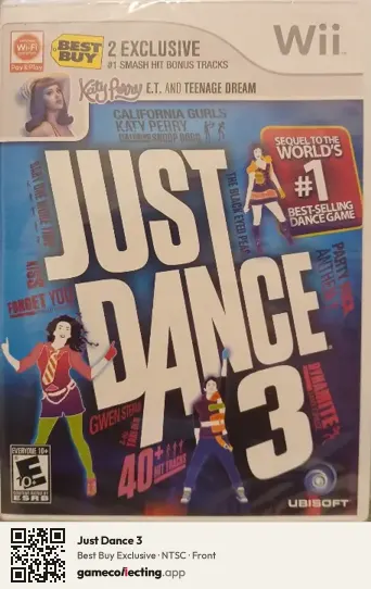 Just Dance 3 Nintendo Wii, NTSC box front