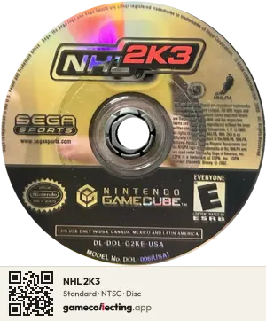 NHL 2K3 Nintendo GameCube, NTSC disc