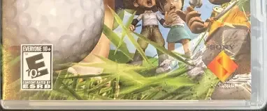 Hot Shots Golf: Open Tee, the ESRB box on its front