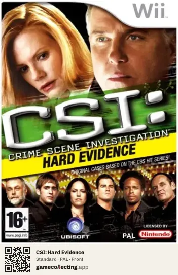 CSI: Hard Evidence Nintendo Wii, PAL box front