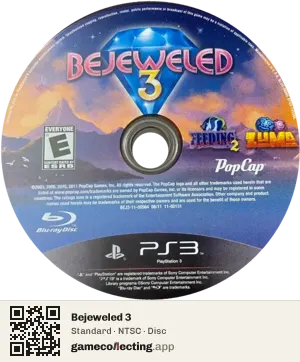 Bejeweled 3 PlayStation 3, NTSC disc