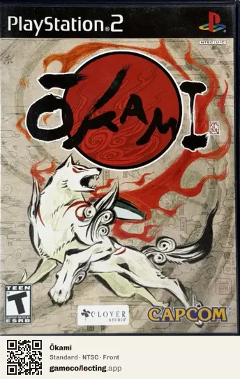 Ōkami PlayStation 2, NTSC box front