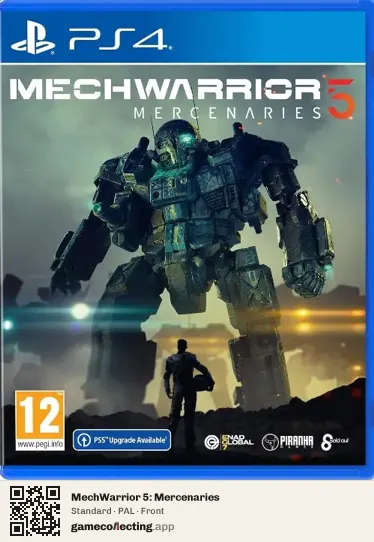 MechWarrior 5: Mercenaries PlayStation 4, PAL box front