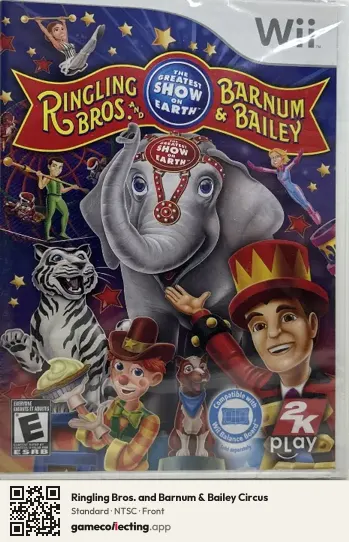 Ringling Bros. and Barnum & Bailey Circus Nintendo Wii, NTSC box front