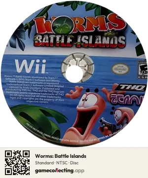 Worms: Battle Islands Nintendo Wii, NTSC disc