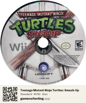 Teenage Mutant Ninja Turtles: Smash-Up Nintendo Wii, NTSC disc