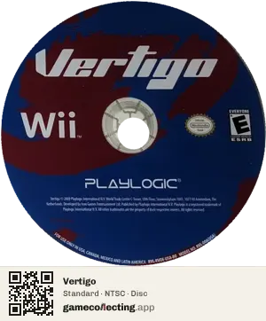 Vertigo Nintendo Wii, NTSC disc