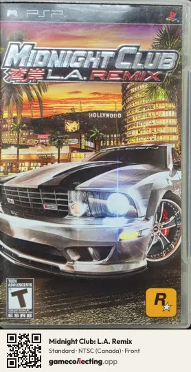 Midnight Club: L.A. Remix PlayStation Portable, Canada box front