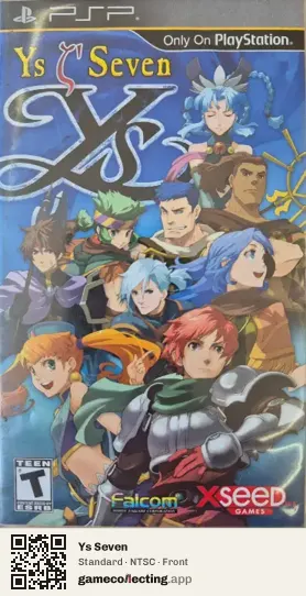 Ys Seven PlayStation Portable, NTSC box front