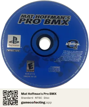 Mat Hoffman's Pro BMX PlayStation, NTSC disc