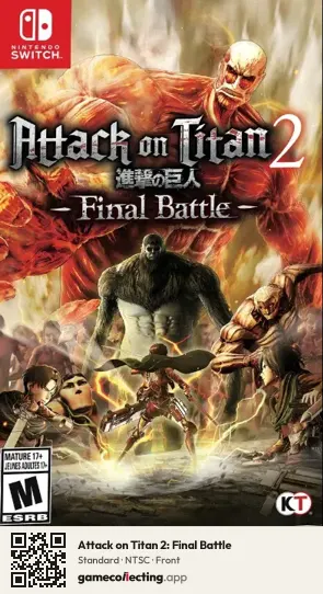 Attack on Titan 2: Final Battle Nintendo Switch, NTSC box front