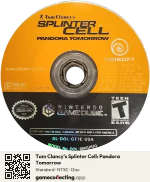 Tom Clancy's Splinter Cell: Pandora Tomorrow Nintendo GameCube, NTSC disc