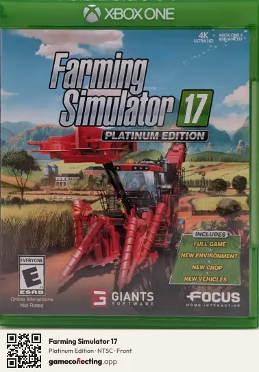 Farming Simulator 17 Xbox One, NTSC box front