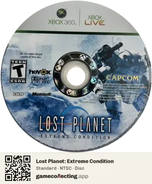Lost Planet: Extreme Condition Xbox 360, NTSC disc