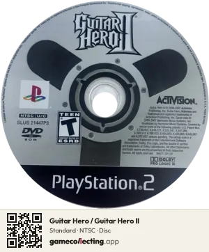 Guitar Hero / Guitar Hero II PlayStation 2, NTSC disc