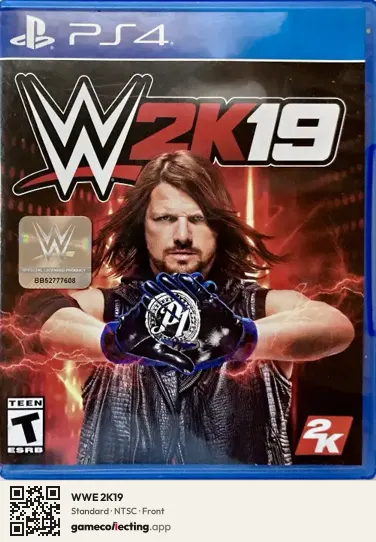 WWE 2K19 PlayStation 4, NTSC box front