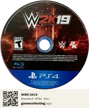 WWE 2K19 PlayStation 4, NTSC disc