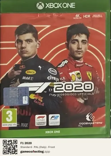 F1 2020 Xbox One, Italy box front