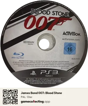 James Bond 007: Blood Stone PlayStation 3, PAL disc