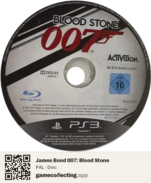 James Bond 007: Blood Stone PlayStation 3, PAL disc